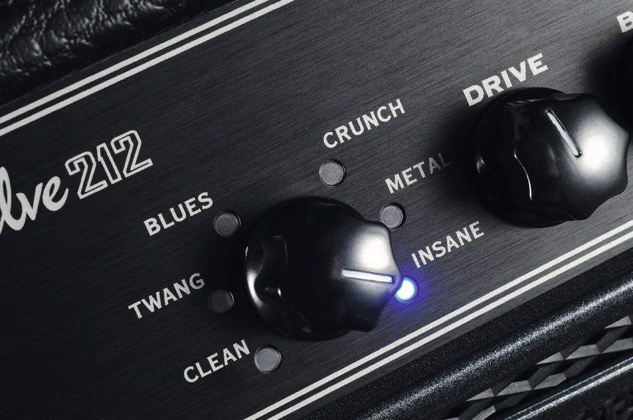 Each amp model has two variants indicated by blue and amber LEDs