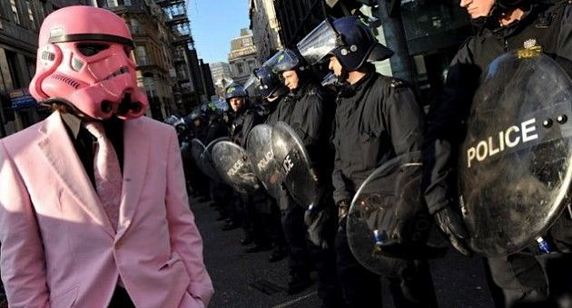 Protest March trooper