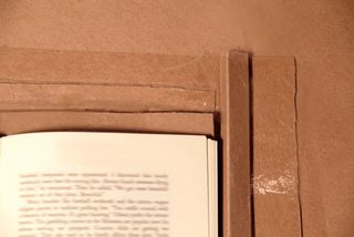 A back and side ridge helped to hold the book still
