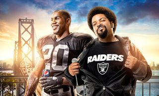 Ice Cube shows off his love for NFL team the Raiders in a recent campaign for Pepsi
