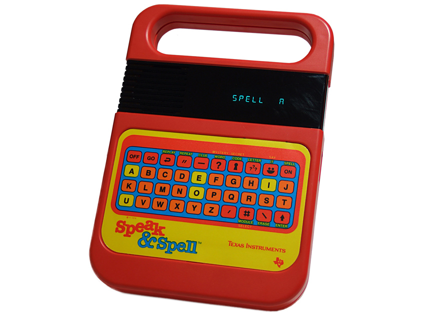 Texas Instruments&#039; Speak &amp; Spell is one of the 97 toys sampled.