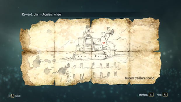 Black Flag Buried Treasure No. 19 map