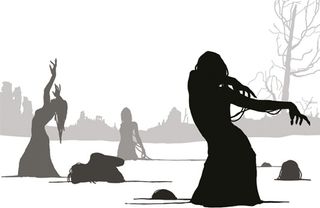 zombie dancers silhouette