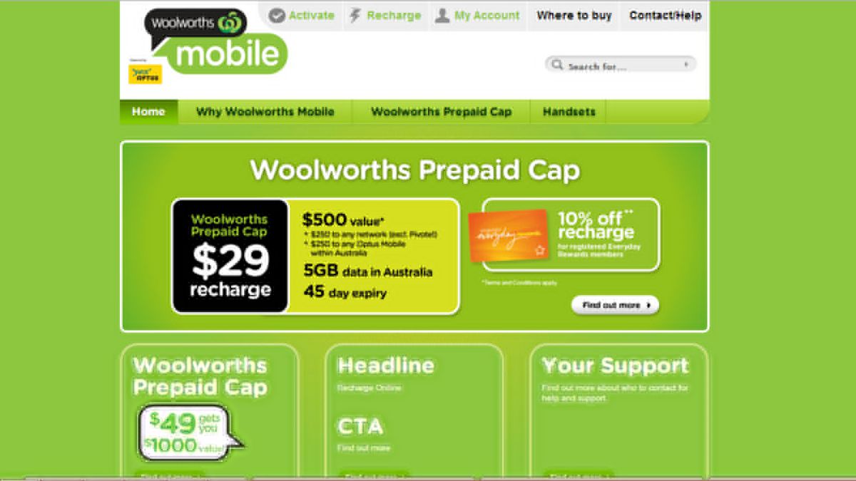 woolworths sim plans