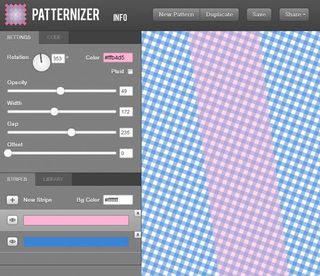 Generate CSS3 stripes using Patternizer