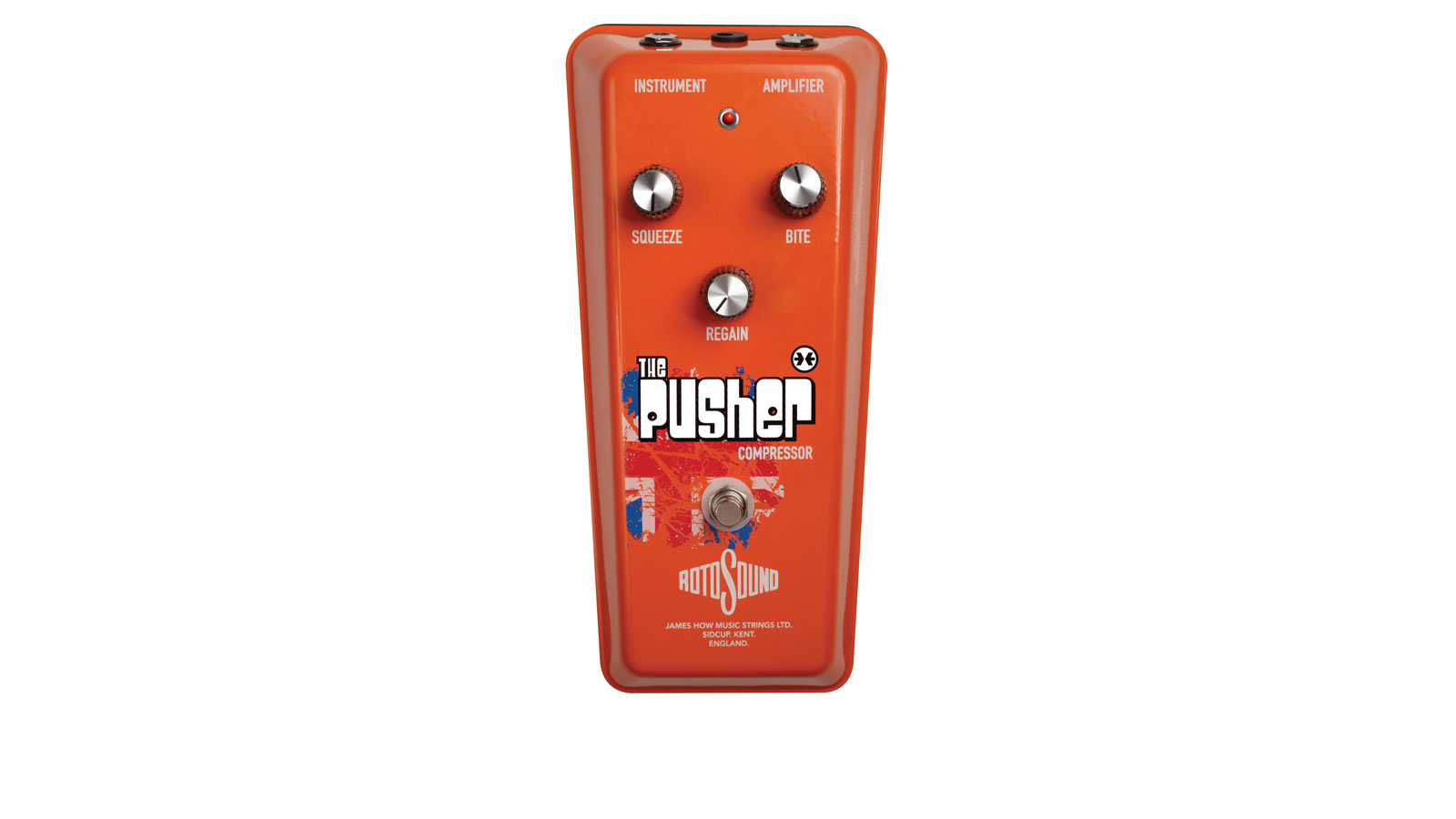 The Pusher is built around the same chassis as the firm&#039;s 2012 fuzz pedal reissue