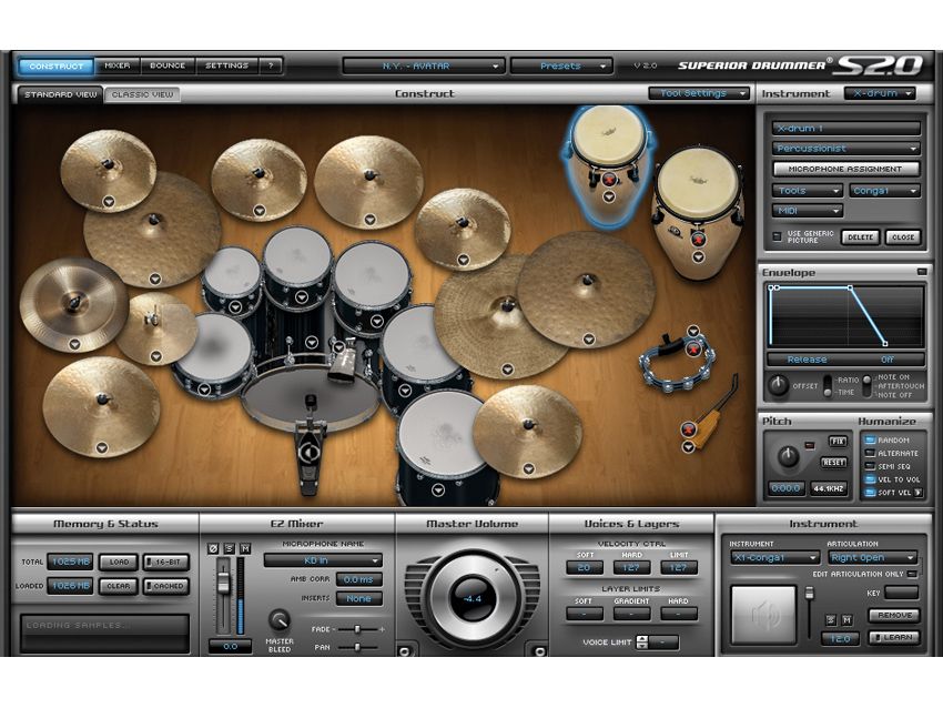 Like most drum ROMplers, SD 2.0 has a kit view.