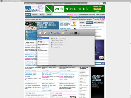 Full-screen browsing
