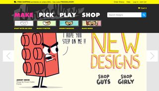 Big, bold visuals bring Threadless's navigation to life