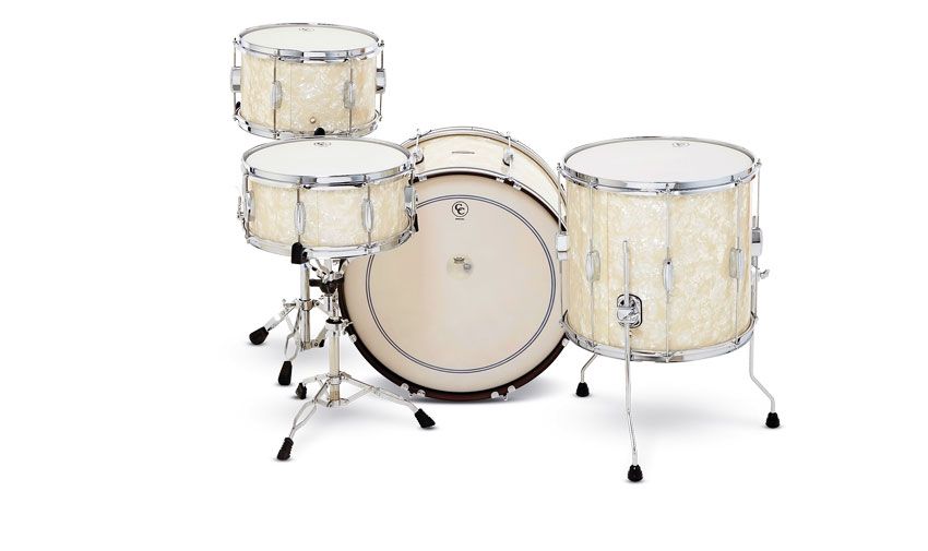 The 14" deep bass drum is authentically retro-sized