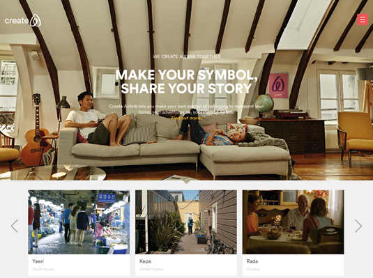 The new-look Airbnb website, by DesignStudio