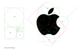 The Apple logo (arguably) utilises the golden ratio
