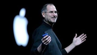 Steve Jobs giving a keynote speech