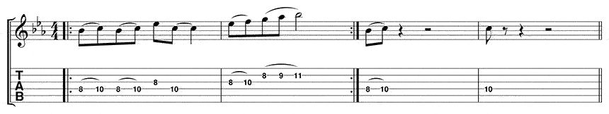 make sure you use all four fingers when playing this example.