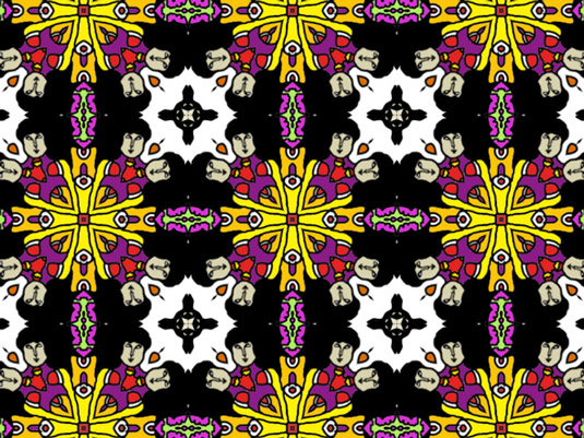 Beatles-inspired repeat pattern by Lottie Norton