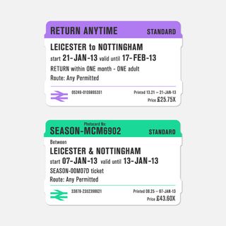 national rail ticket design