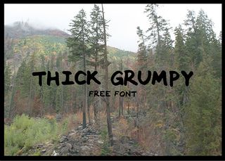 Free font: Thick Grumpy