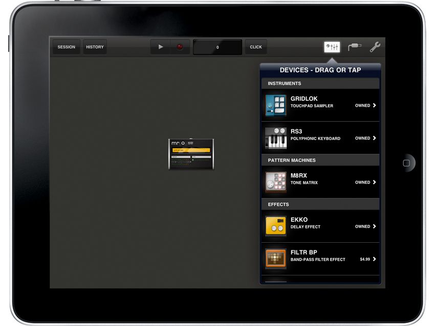 The device menu