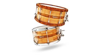In-Tense snares are made from English ash with a centre band of Ovangkol and are 6mm thick in the centre