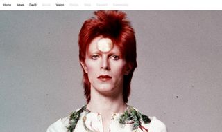 The site is big, bold and minimalist, dominated with large photos of the man himself