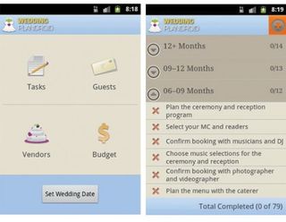 Wedding Plandroid app screenshot
