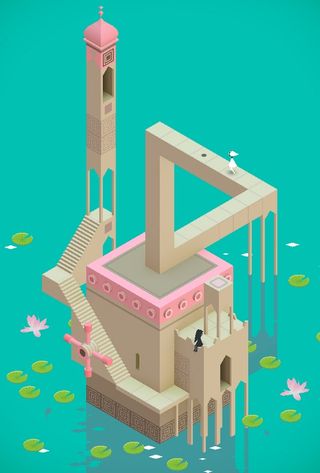 Monument Valley's full of geometric impossibility like this. Best just to accept it and move on.