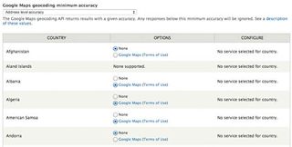 Configuring the location module