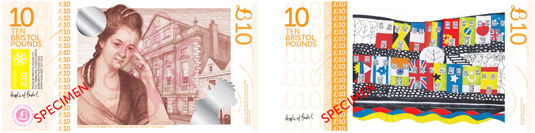 The £10B note features winning designs from Anthea Page, Juraj Prodaj and Matt Price