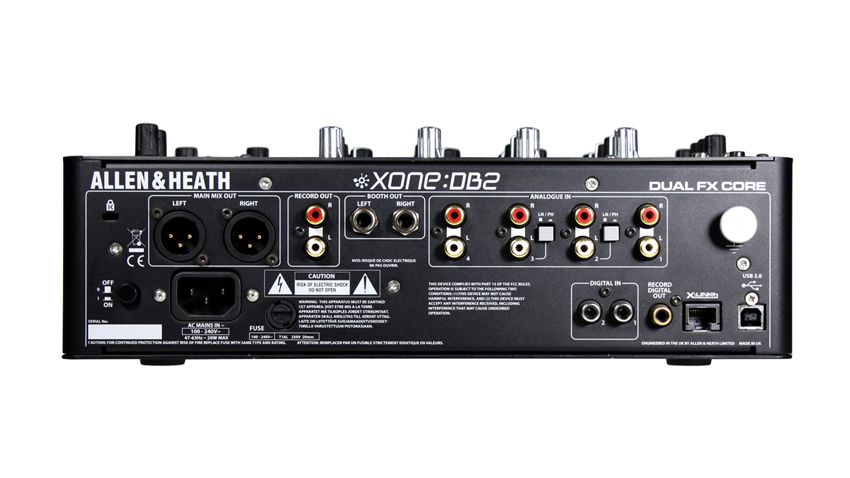 The DB2 includes a built-in USB soundcard, MIDI control, Xone Filters and X:Link connectivity