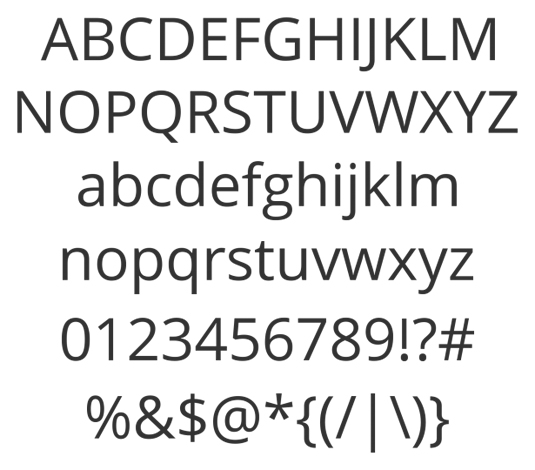 Free web fonts Open Sans