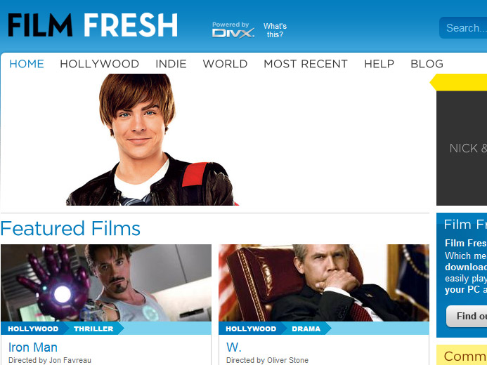 Stale studios attempt to Freshen up with DivX downloads