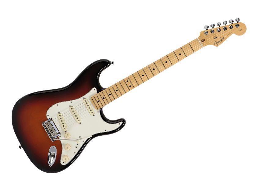 The Fender American Standard Stratocaster 2012 has an all-maple neck, with no separate fingerboard.