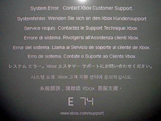 Xbox system error