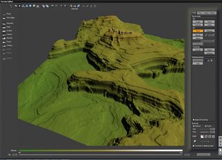 Visualising the features of your terrain can help to get the scale correct in the scene