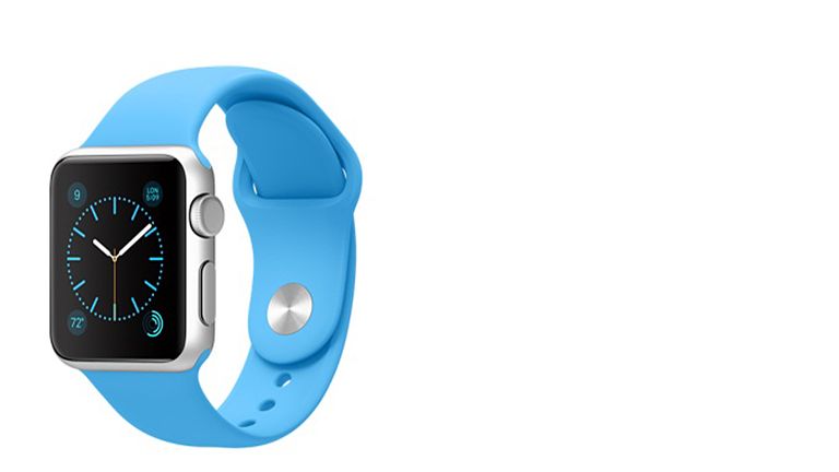 Watch Sport 38mm Silver Aluminium Case with Blue Sport Band
