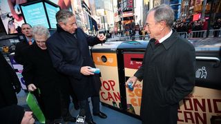 Smart bins in Times Square, New York