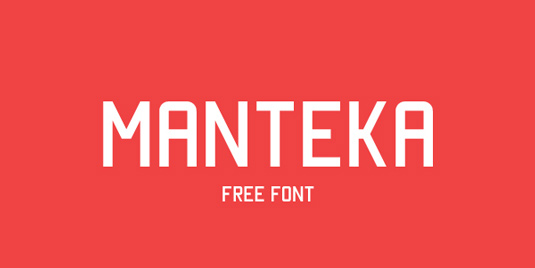 Free font: Manteka
