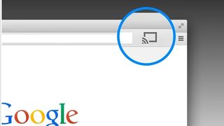 A screenshot of the Google Chrome browser with the Chromecast icon in the top right-hand corner