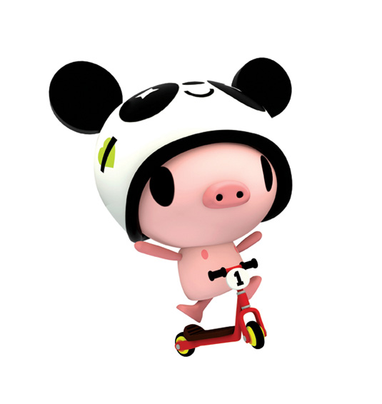 This cute little pig, Piggle, is part of TADO's Cannibal vinyl toy series