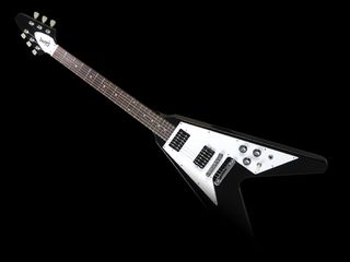 King was famous for using a Gibson Flying V left-handed and strung upside-down