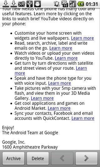 Gmail on android 2.2