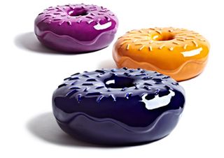 Ceramic doughnuts come in three mouth-watering colours
