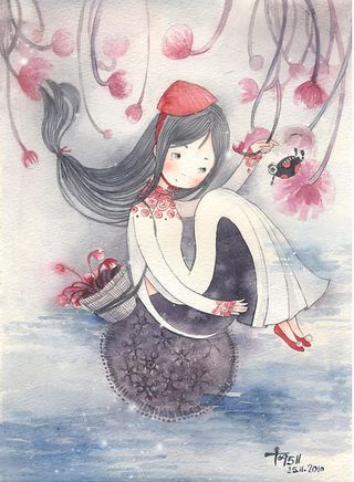 Shishi Hguyen uses watercolours to create many of her beautiful illustrations