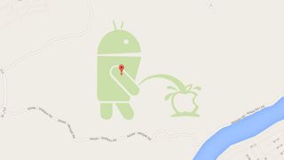 Android logo peeing