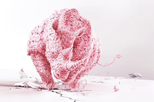 Nickopicto developed this 3D print campaign for Duracell, which depicted various characters made up of thousands of pink Duracell rabbits