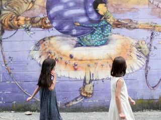 Part of Os Gemeos' Mural on Coney Island