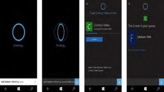 The Cortana interface, where all your life decisions will soon be made for you