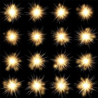 Sprite sheet for the 16-frame animation of the sparkling light