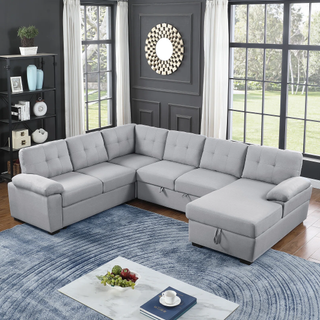 gray sectional sleeper sofa