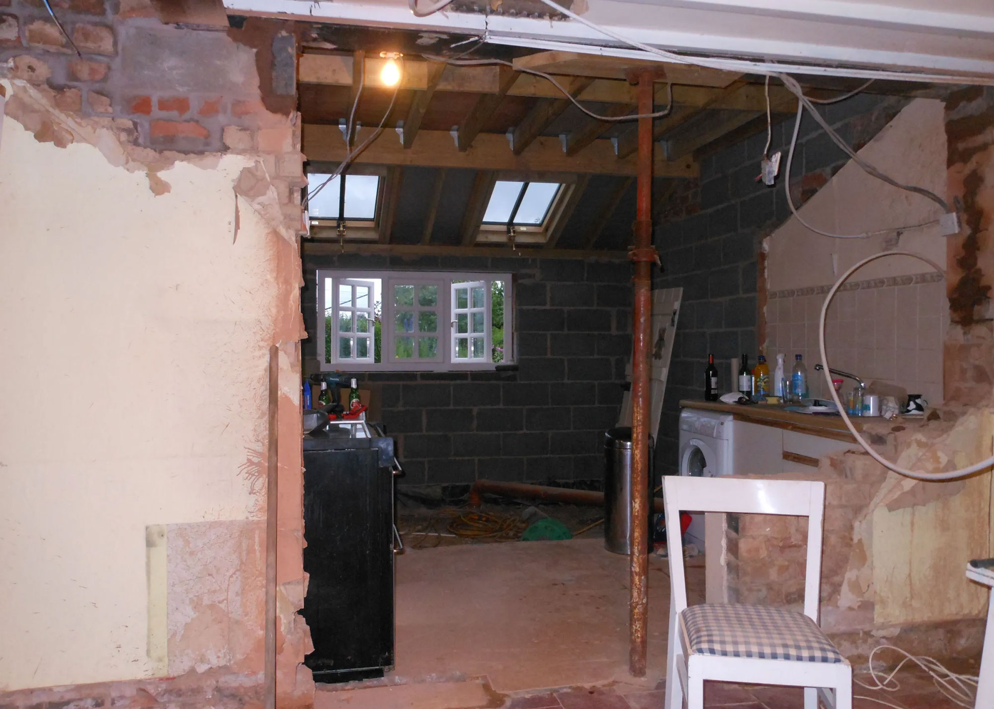 kitchen extension in progress